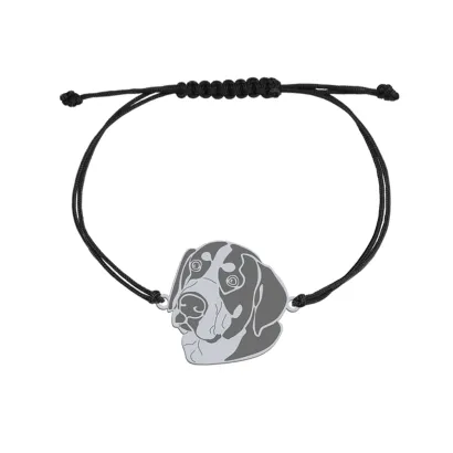Silver Greater Swiss Mountain Dog engraved bracelet - MEJK Jewellery
