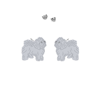 Silver Bichon Bolognese Dog earrings - MEJK Jewellery