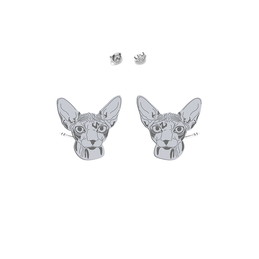 Silver Sphynx Cat earrings - MEJK Jewellery