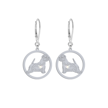 Silver West highland white terrier engraved earrings - MEJK Jewellery