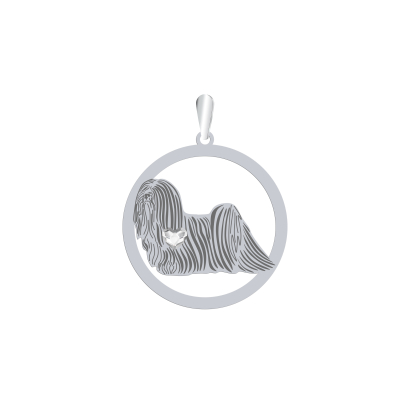 Silver Lhasa Apso pendant, FREEE ENGRAVING - MEJK Jewellery