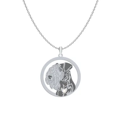 Silver Lakeland Terrier necklace, FREE ENGRAVING - MEJK Jewellery
