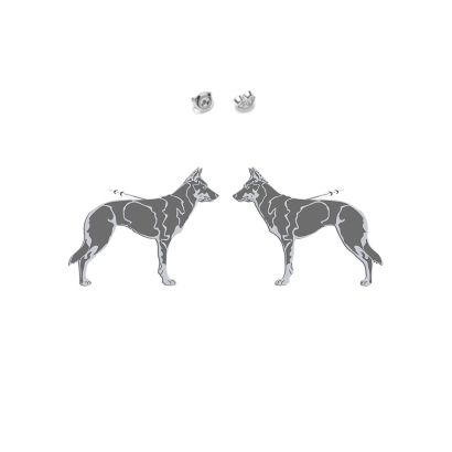 Silver Australian Kelpie earrings - MEJK Jewellery