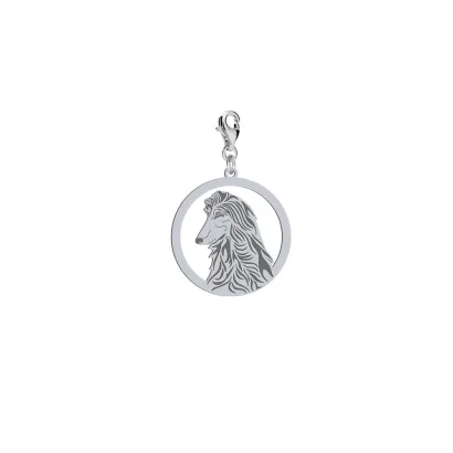 Silver Afghan Hound charms, FREE ENGRAVING - MEJK Jewellery