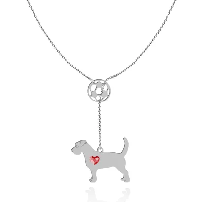 Silver Long-haired Jack Russell Terrier necklace, FREE ENGRAVING - MEJK Jewellery 