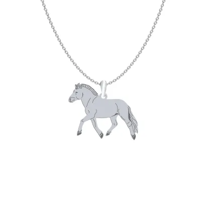Silver Fjord Horse necklace, FREE ENGRAVING - MEJK Jewellery