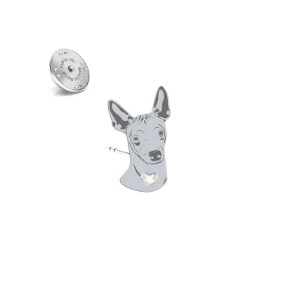 Silver Mexican Hairless Dog pin - MEJK Jewellery