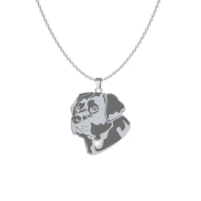 Silver Labrador Retriever necklace, FREE ENGRAVING - MEJK Jewellery