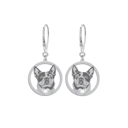 Silver Australian Cattle Dog engraved earrings - MEJK Jewellery