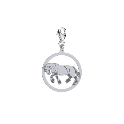 Silver Belgian Horse charms, FREE ENGRAVING - MEJK Jewellery
