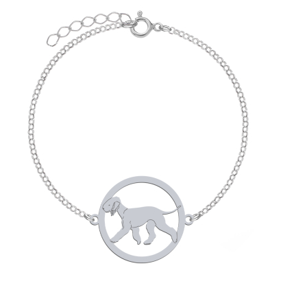 Bransoletka z psem Bedlington Terrier srebro - MEJK Jewellery
