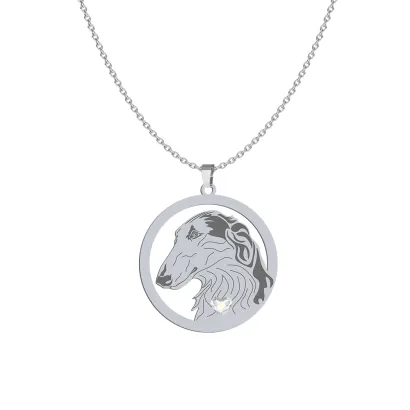 Silver Borzoj necklace, FREE ENGRAVING - MEJK Jewellery