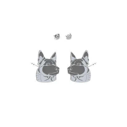 Silver Malinois earrings - MEJK Jewellery