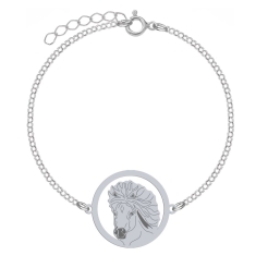 Silver Shetland pony bracelet, FREE ENGRAVING - MEJK Jewellery