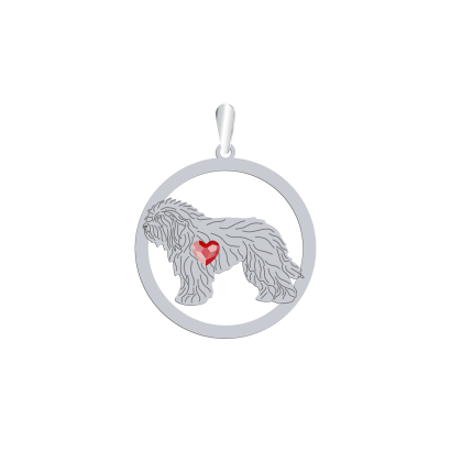 Silver ODIS engraved pendant with a heart - MEJK Jewellery