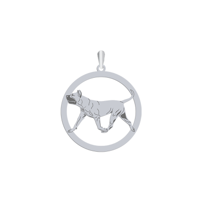 Silver Perro de Presa Canario pendant, FREE ENGRAVING - MEJK Jewellery