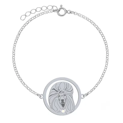 Bransoletka z psem Poodle srebro GRAWER GRATIS - MEJK Jewellery