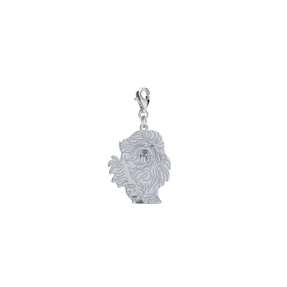 Silver Polish Lowland Sheepdog charms, FREE ENGRAVING - MEJK Jewellery