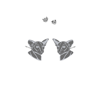 Silver Oriental Shorthair earrings - MEJK Jewellery
