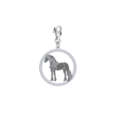 Silver Friesian Horse charms, FREE ENGRAVING - MEJK Jewellery