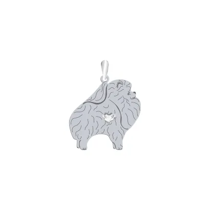 Silver Pomeranian engraved pendant - MEJK Jewellery