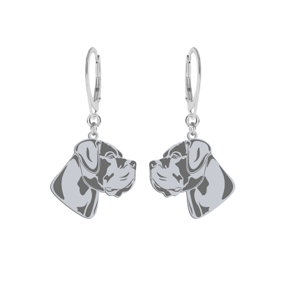 Silver Cane Corso engraved earrings - MEJK Jewellery