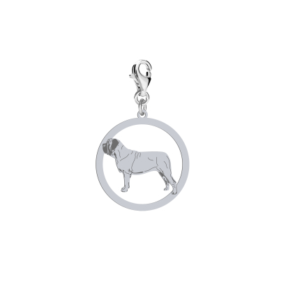 Silver English Mastiff charms, FREE ENGRAVING - MEJK Jewellery