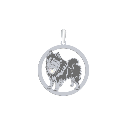 Silver Finnish Lapphund engraved pendant - MEJK Jewellery
