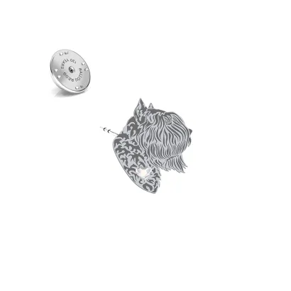 Silver Bouvier des Flandres pin - MEJK Jewellery