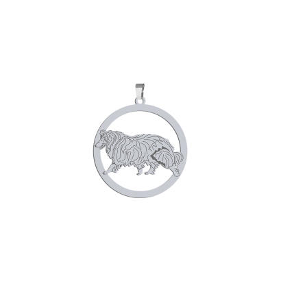 Silver Collie pendant, FREE ENGRAVING - MEJK Jewellery