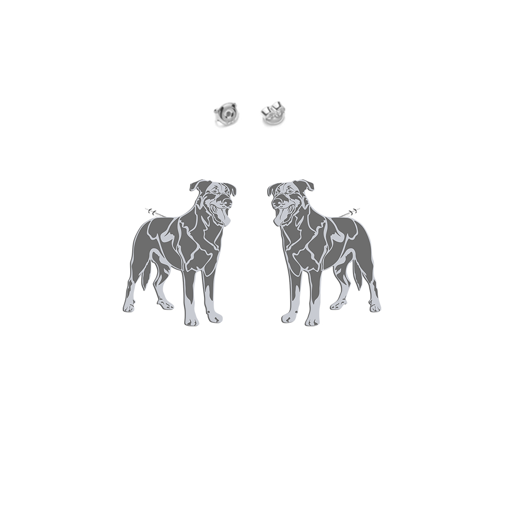 Kolczyki z psem Beauceron srebro - MEJK Jewellery
