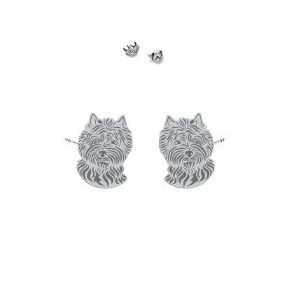 Silver Cairn Terrier earrings - MEJK Jewellery