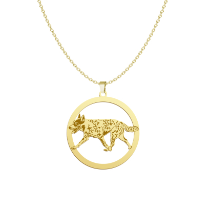 Naszyjnik Pozłacany z Australian Cattle Dog srebro - MEJK Jewellery