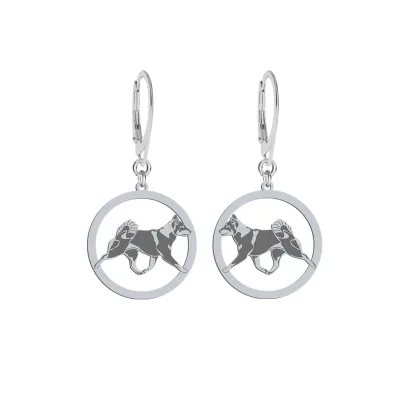 Silver Moscow Watchdog earrings, FREE ENGRAVING - MEJK Jewellery