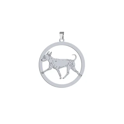 Silver American Hairless Terrier engraved pendant - MEJK Jewelery