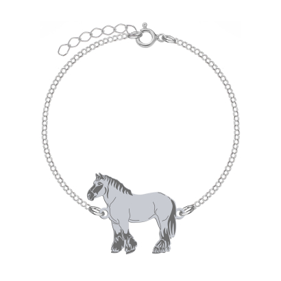 Bransoletka Koń Belgijski srebro GRAWER GRATIS - MEJK Jewellery