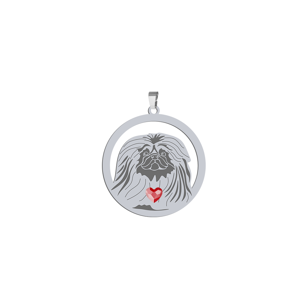 Silver Pekingese pendant, FREE ENGRAVING - MEJK Jewellery