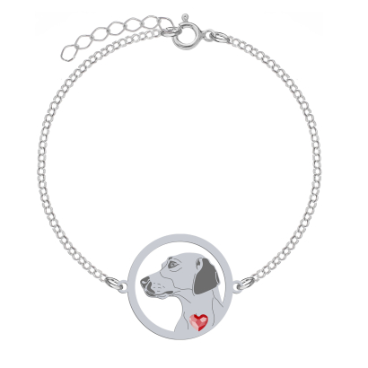 Silver Beagle harrier engraved bracelet - MEJK Jewellery