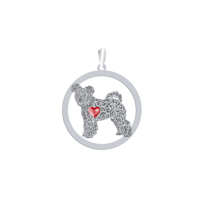 Silver Pumi engraved pendant with a heart - MEJK Jewellery