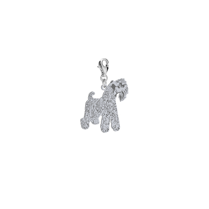 Silver Kerry Blue Terrier charms, FREE ENGRAVING - MEJK Jewellery