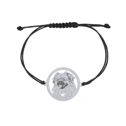 Tibetan Spaniel string bracelet, FREE ENGRAVING - MEJK Jewellery