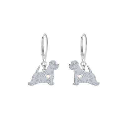 Silver West highland white terrier engraved earrings - MEJK Jewellery