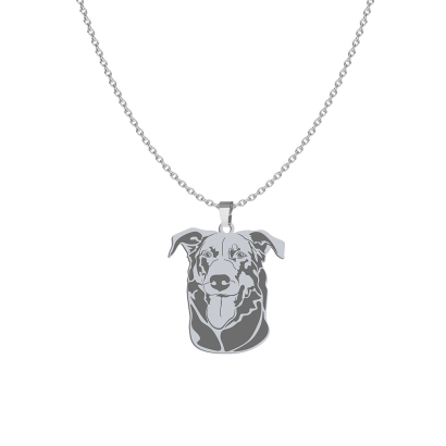 Naszyjnik z psem Owczarek Francuski srebro GRAWER GRATIS - MEJK Jewellery