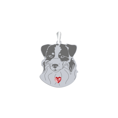 Zawieszka z psem Miniaturowy Owczarek Amerykański srebro GRAWER GRATIS - MEJK Jewellery