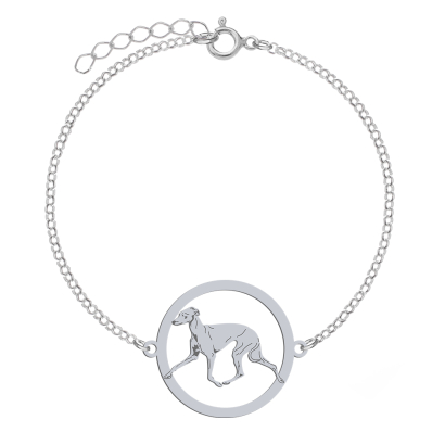 Bransoletka z psem Italian Sighthound srebro GRAWER GRATIS - MEJK Jewellery