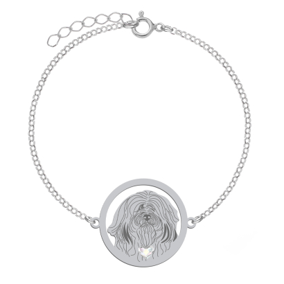 Silver Havanese engraved bracelet - MEJK Jewellery