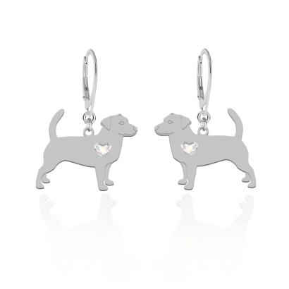 Silver Short-haired Jack Russell Terrier earrings, FREE ENGRAVING - MEJK Jewellery