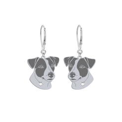 Kolczyki ze srebra Jack Russell Terrier Krótkowłosy GRAWER GRATIS - MEJK Jewellery