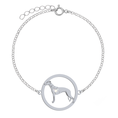 Silver Whippet bracelet, FREE ENGRAVING - MEJK Jewellery