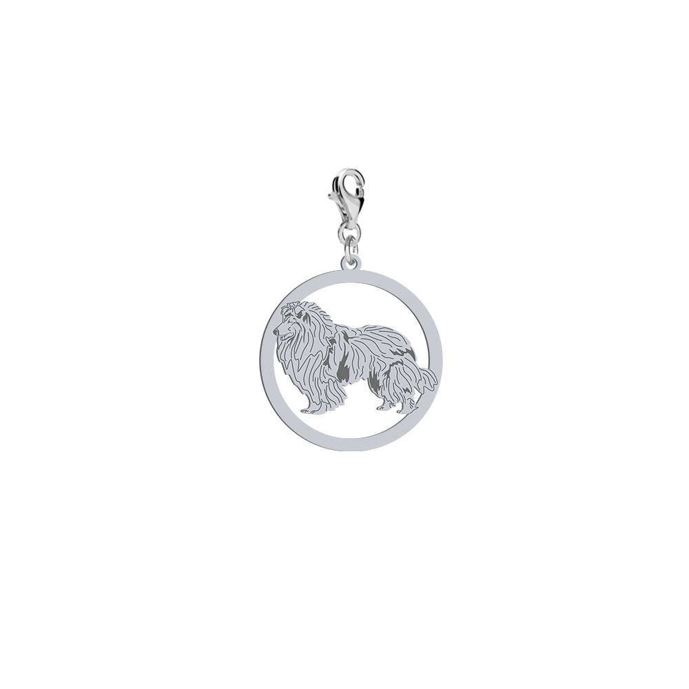 Silver Collie charms, FREE ENGRAVING - MEJK Jewellery